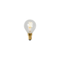 Ampoule LED E14 sphérique à filament transparente, 3 W | Lucide