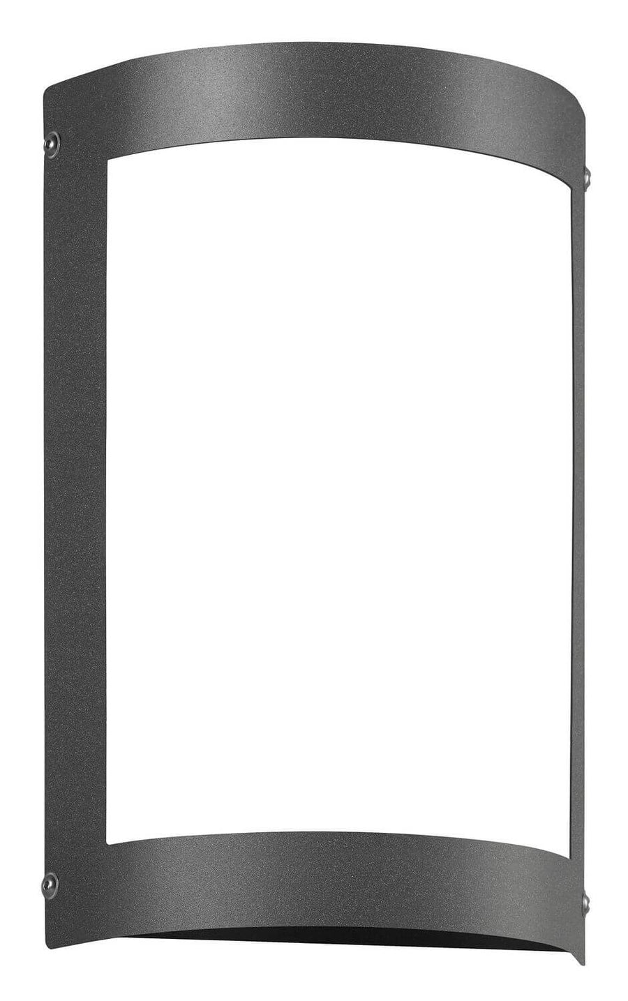 Vue légèrement décalée montrant la structure ouverte et le profil incurvé du luminaire.