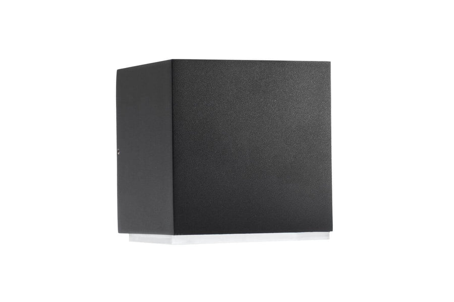 Second angle rapproché du luminaire mural noir texturé avec diffuseur inférieur