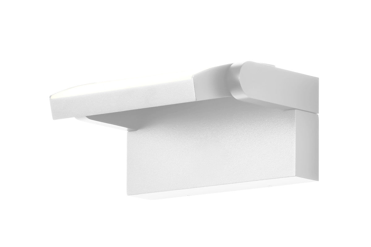 Profil arrière du luminaire dévoilant la plaque de fixation et le bras
