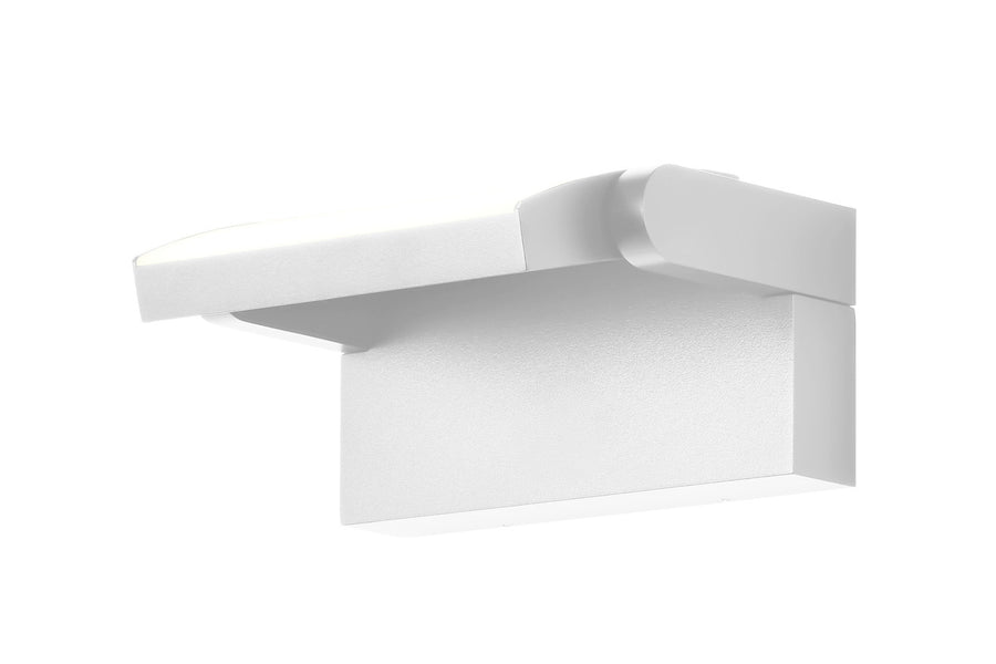 Profil arrière du luminaire dévoilant la plaque de fixation et le bras