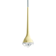 Suspension LED Crima vieil or, cristal