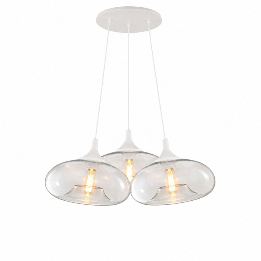 Suspension grappe Cruet 3 lumières, verres Ø 28 cm