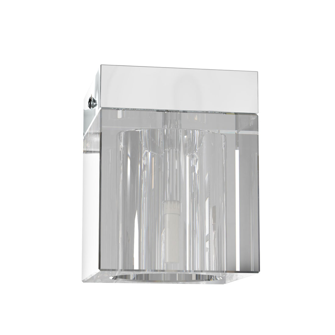 Spot plafond Cubo transparent, cristal