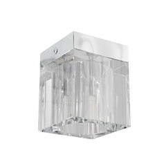 Spot plafond Cubo transparent, cristal
