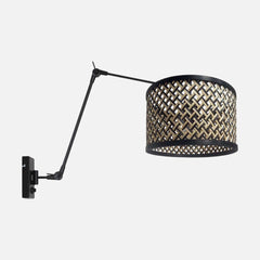Raffia wall lamp