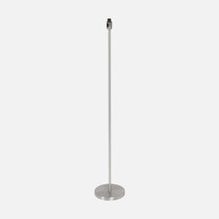 Brushed steel straight floor lamp, minimalist floor base to assemble | Noor