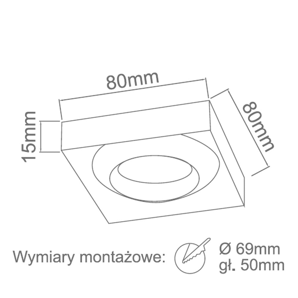Spot encastrable Dardo orientable