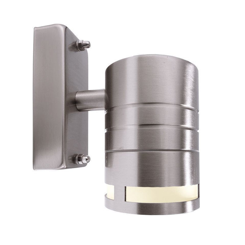 Applique extérieure Zilly inox, verre, L 12,5 cm