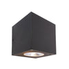 Applique extérieure Cubodo grise foncé, verre, simple, H 11,5 cm