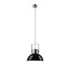 Suspension Industrial-Design grise et noire, verre