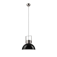 Suspension Industrial-Design grise et noire, verre