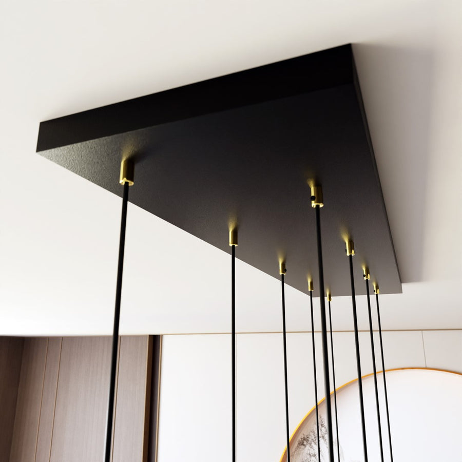 Suspension Tamrisal 9 lumières dorée