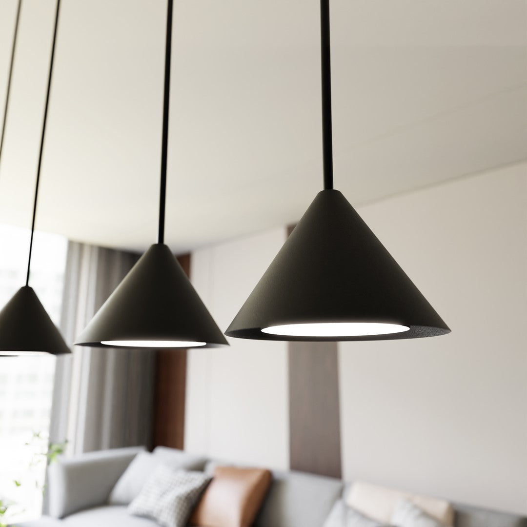 Suspension Fredarn 3 lumières noire