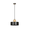 Suspension Bergalo noire, bois
