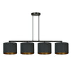 Suspension Lyngar 4 lumières noire, velours
