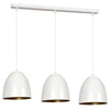 Suspension Alesior 3 lumières blanche et dorée