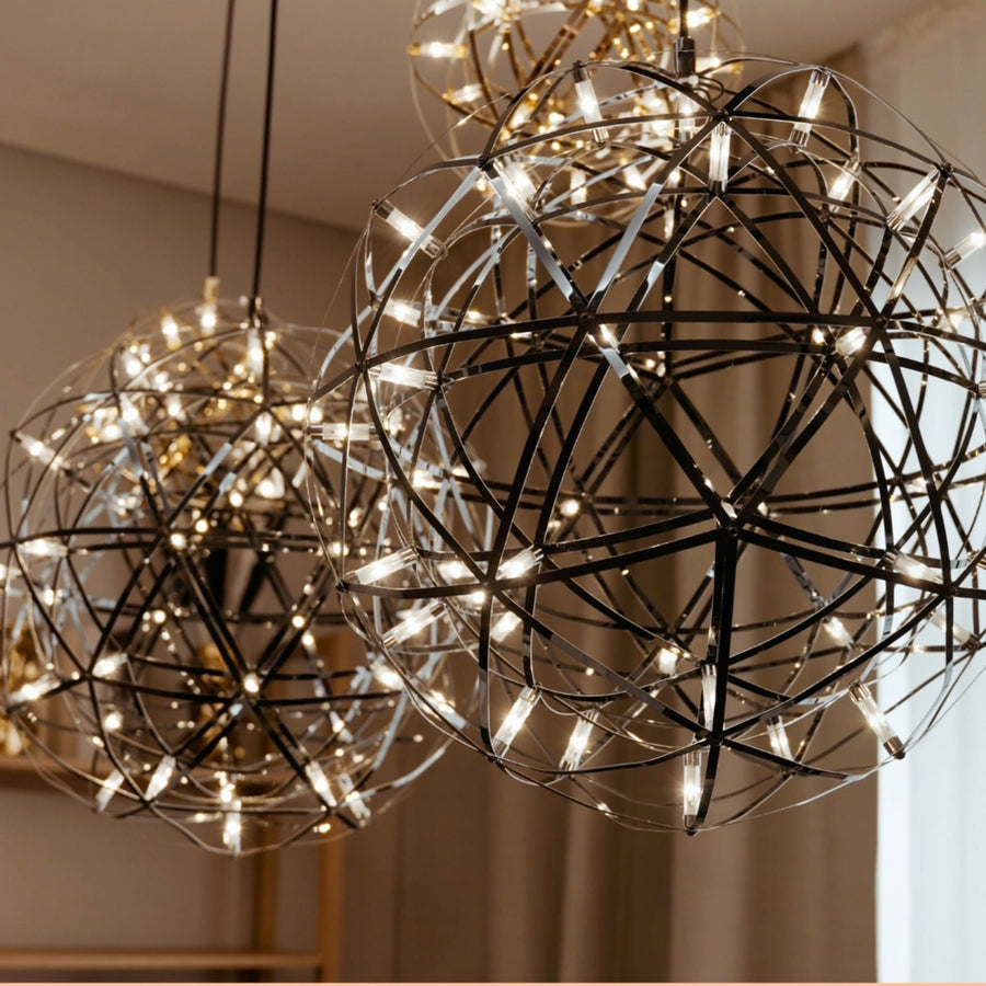 Suspension LED Atom XL, 3 anneaux Ø 30, 50 et 70 cm