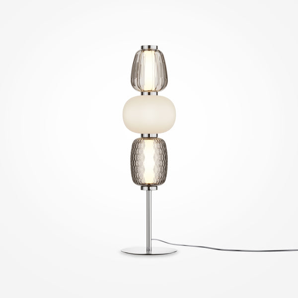 Pattern Silver bedside lamp