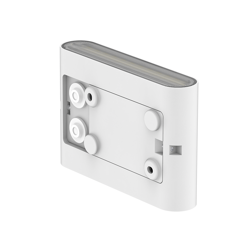 Dos de l'applique montrant plaque de fixation et plots de montage.