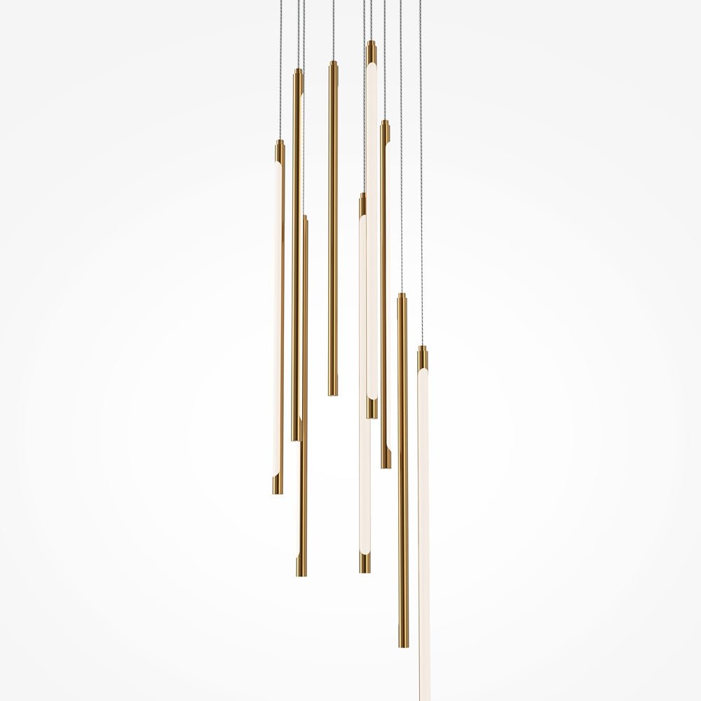 Light stick gold pendant light