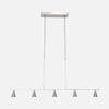 Vortex brushed steel chandelier 120 cm, 5 LED cones for dining room | 3066ST