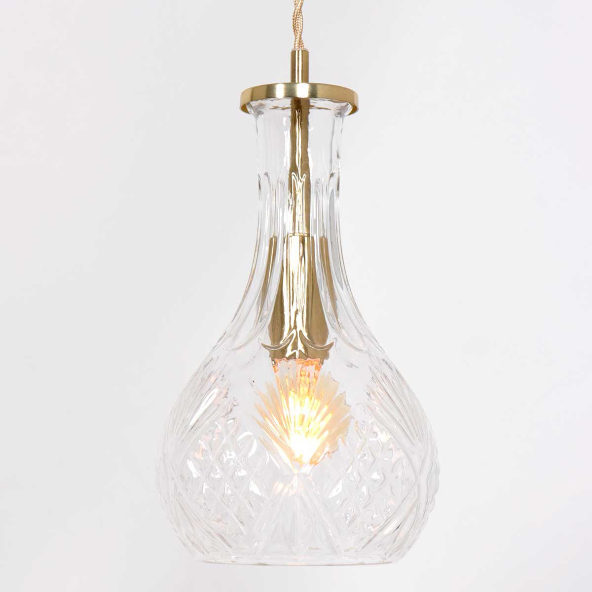 Suspension Verre Laiton Grazio