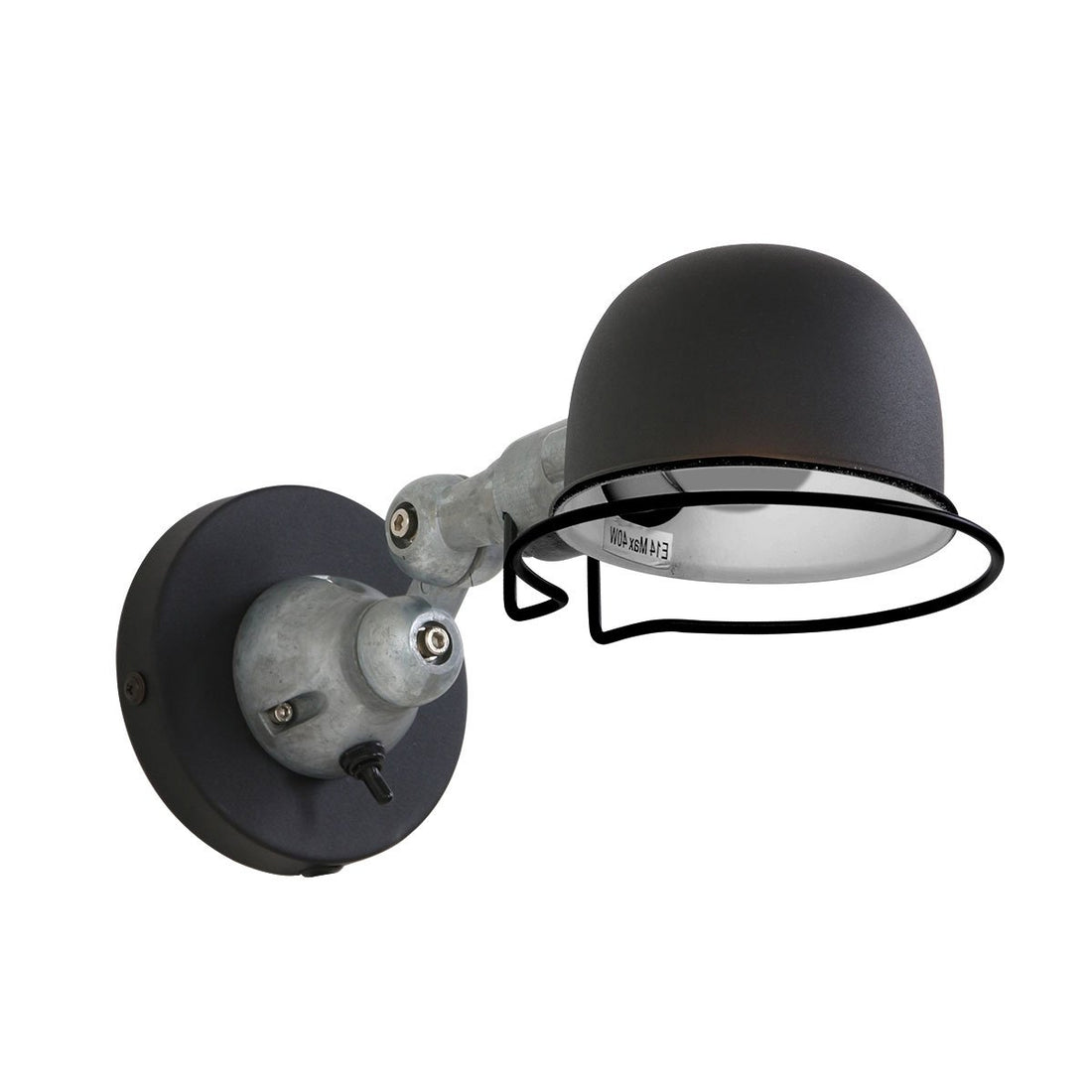 Davin black wall lamp