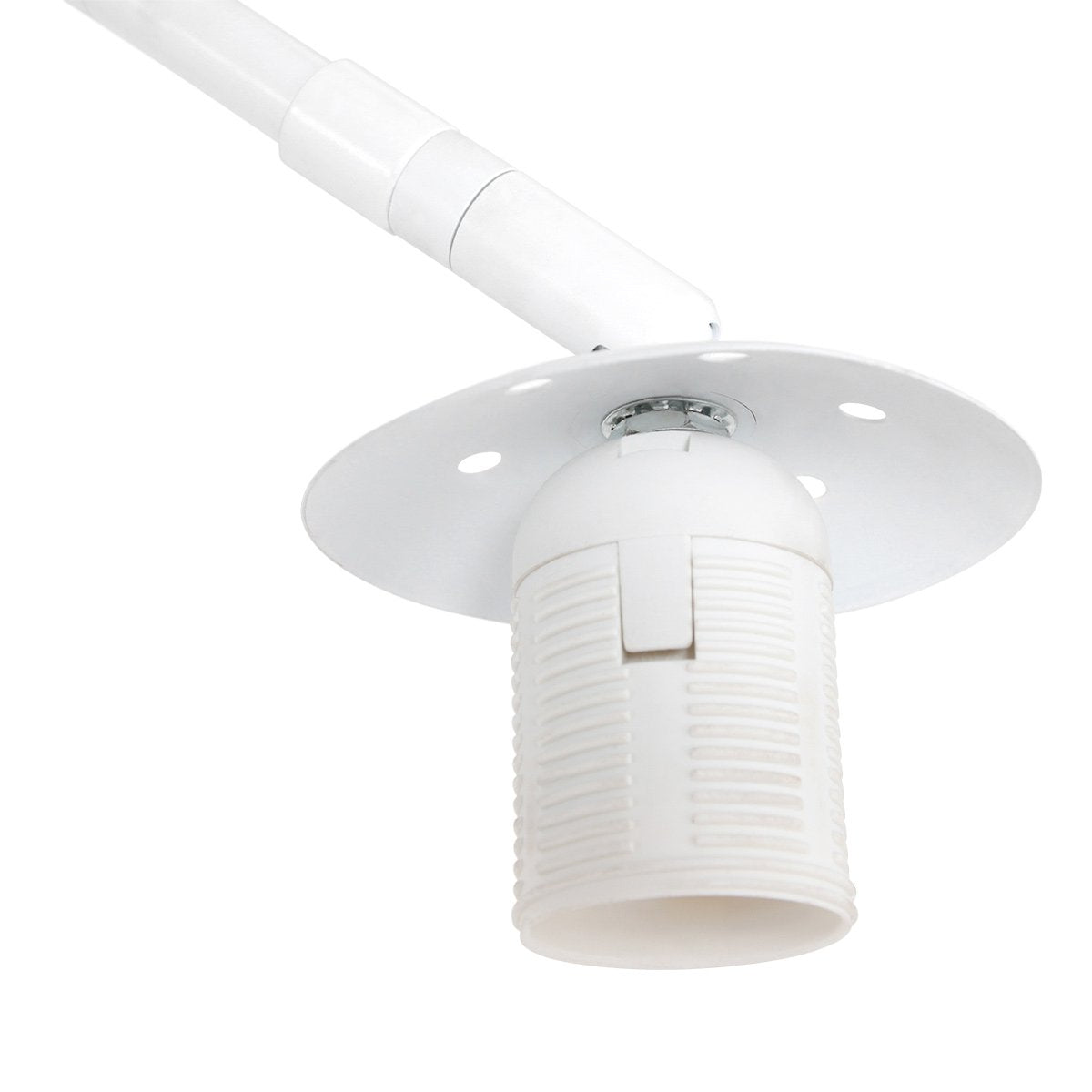 Lampadaire blanc / lampe en arc Sparkled Light 3964W avec abat-jour en lin noir