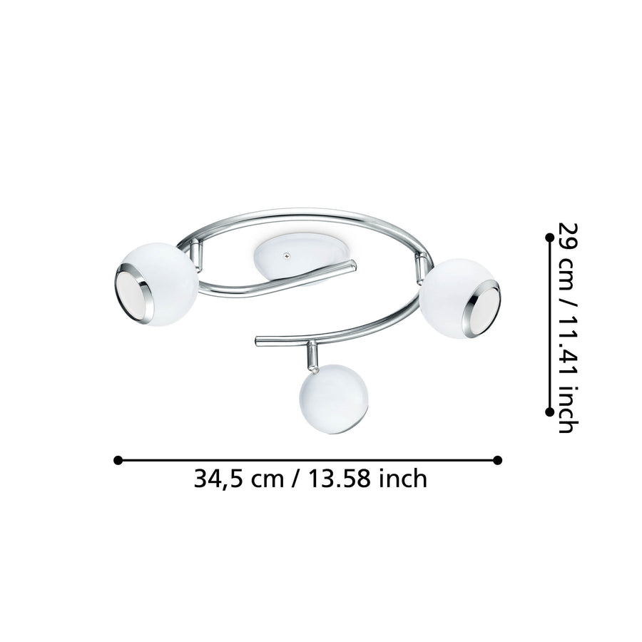 Plafonnier Bimeda blanc, H 34,5 cm