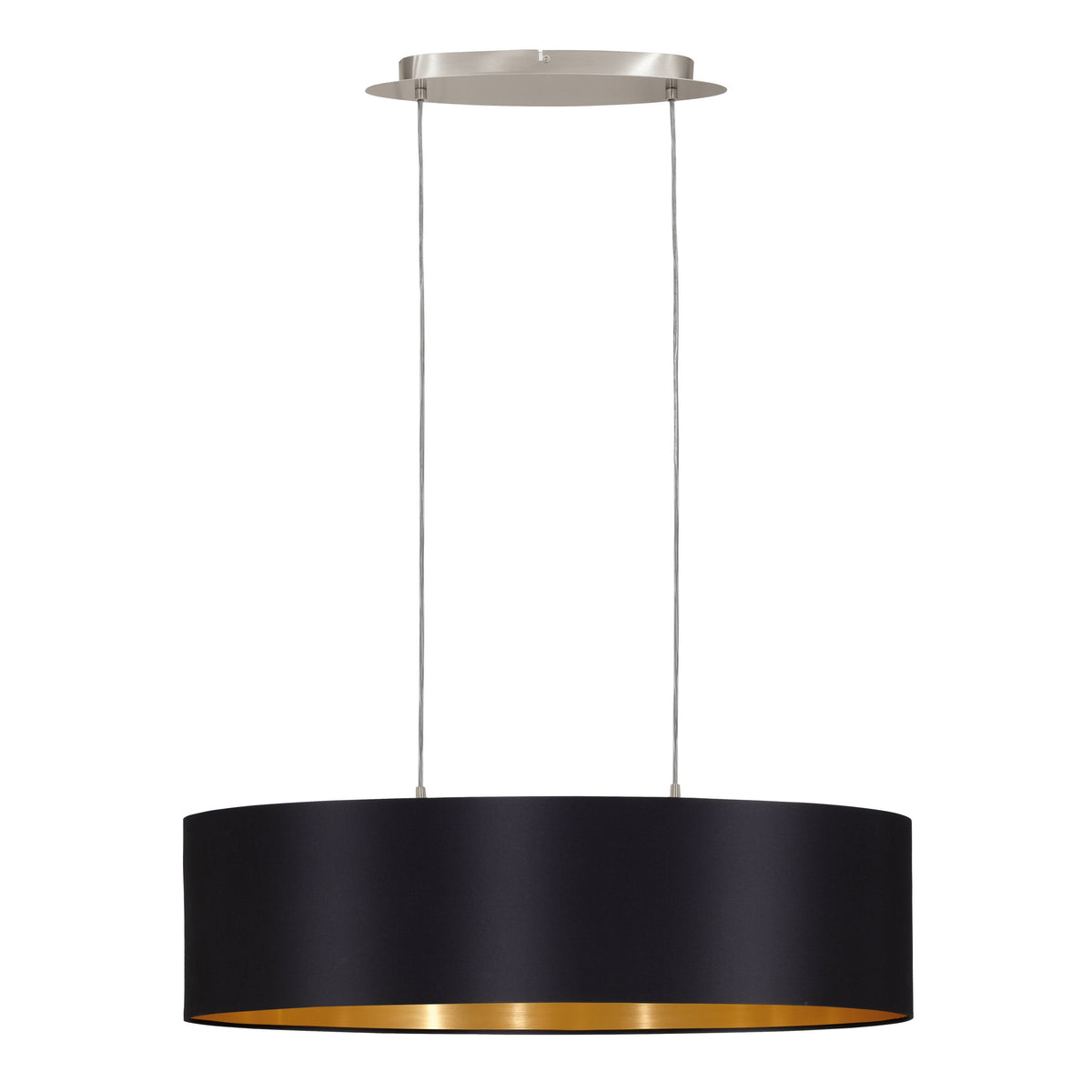 Suspension Maserlo noire et dorée