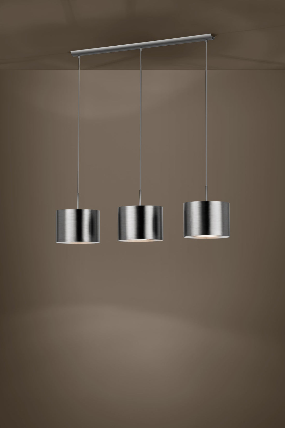 Suspension Saganto 3 lumières argentée