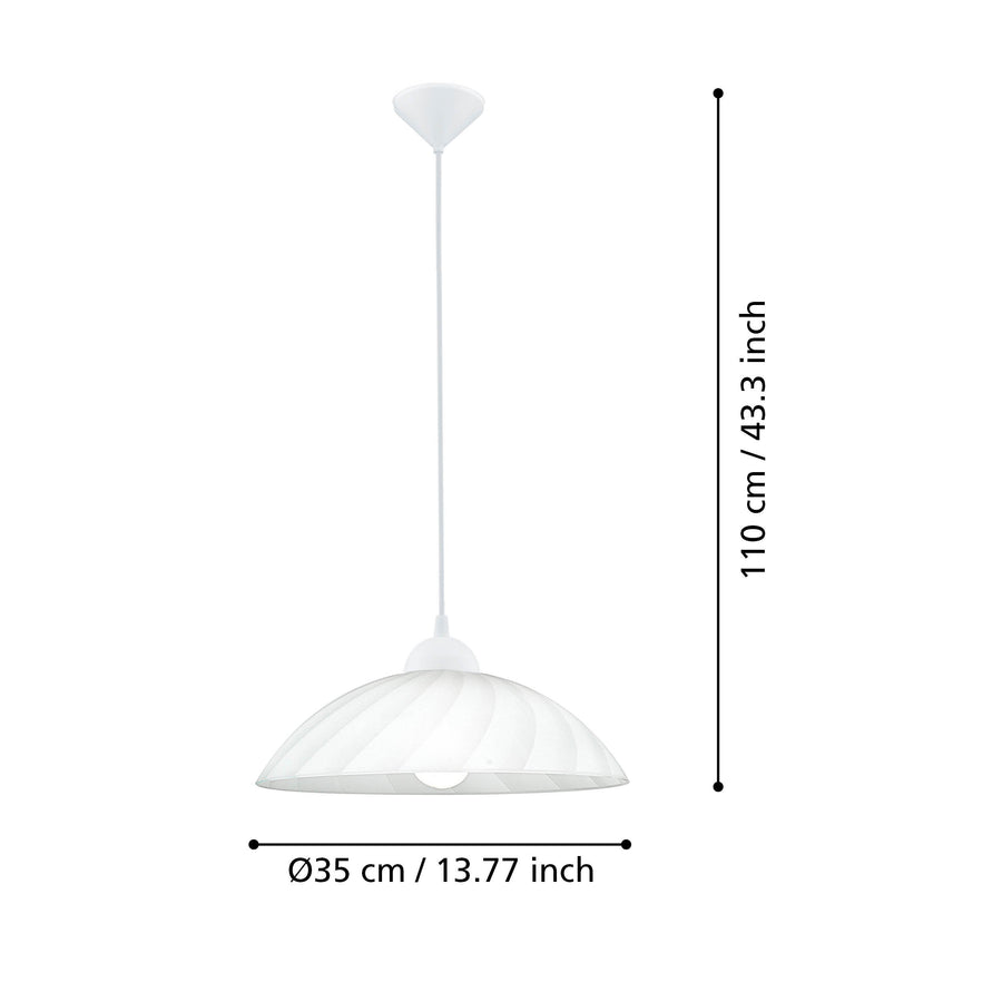 Suspension Vetro blanche, verre