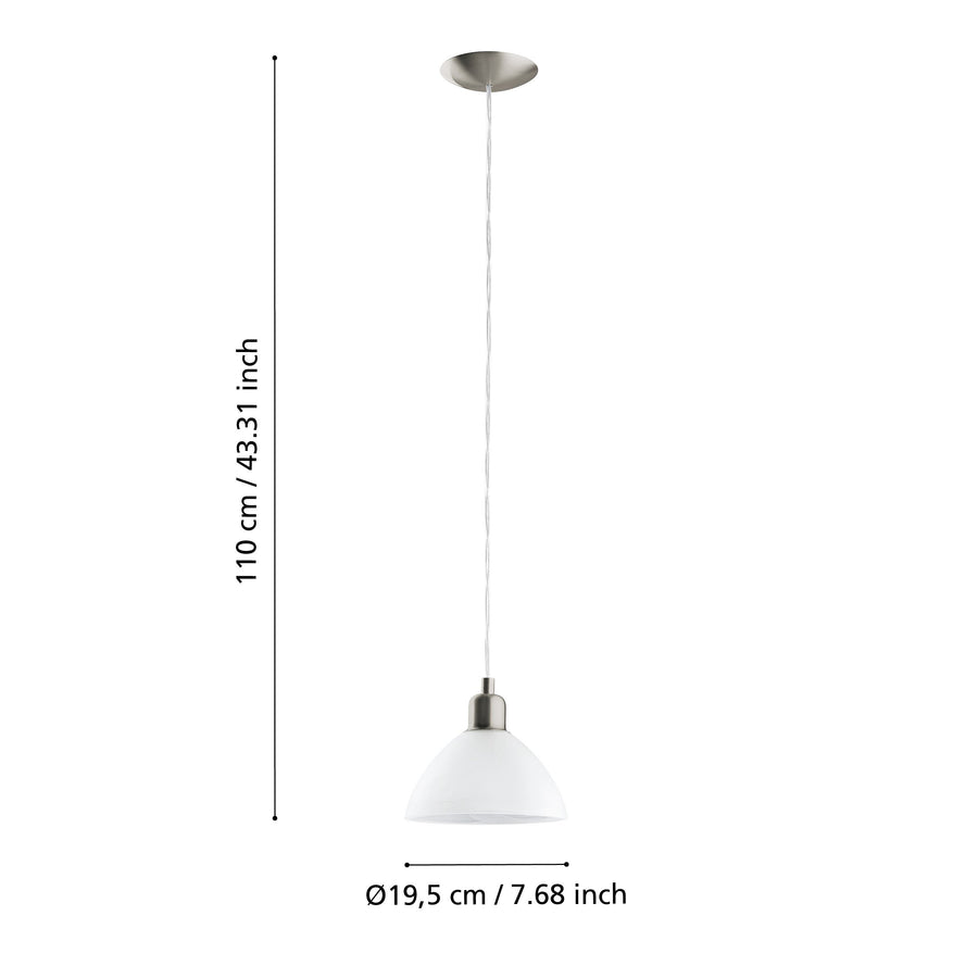 Schéma de dimensions indiquant 110 cm de hauteur et 19,5 cm de diamètre