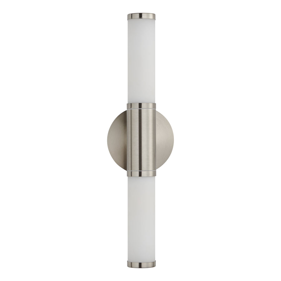 Plafonnier Palmera nickel et blanc mat