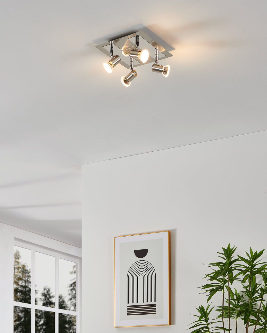 Spot Rottelo nickel satiné, L 26 cm