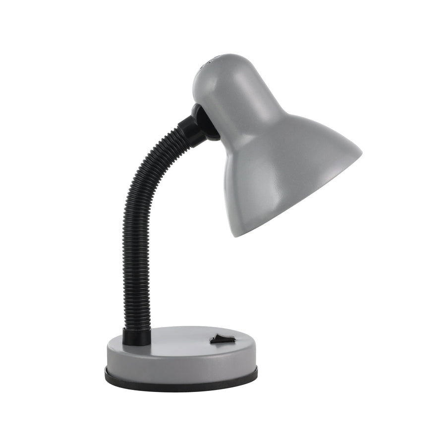 Vue arrière du luminaire montrant le flexible noir et la base ronde