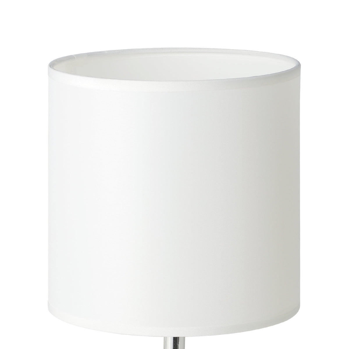 Lampe à poser Trondio blanche, tissu