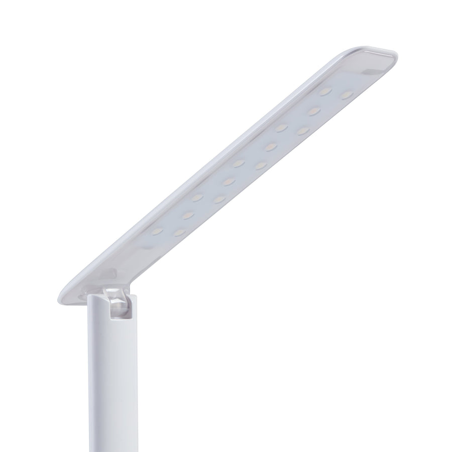 Détail rapproché de la tête plate montrant les diodes LED alignées sous le diffuseur.