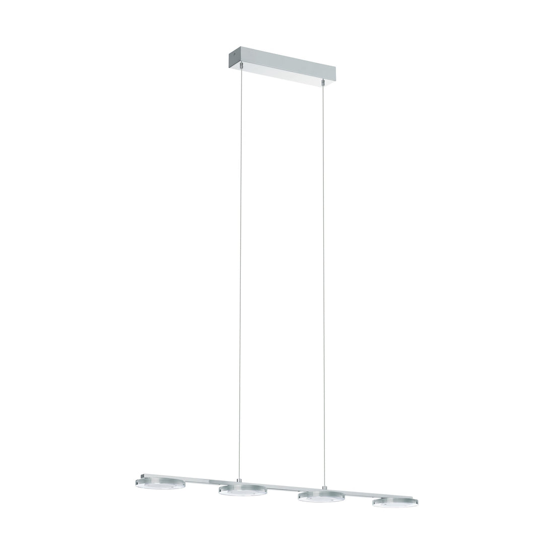 Suspension Cartama chromée et transparente