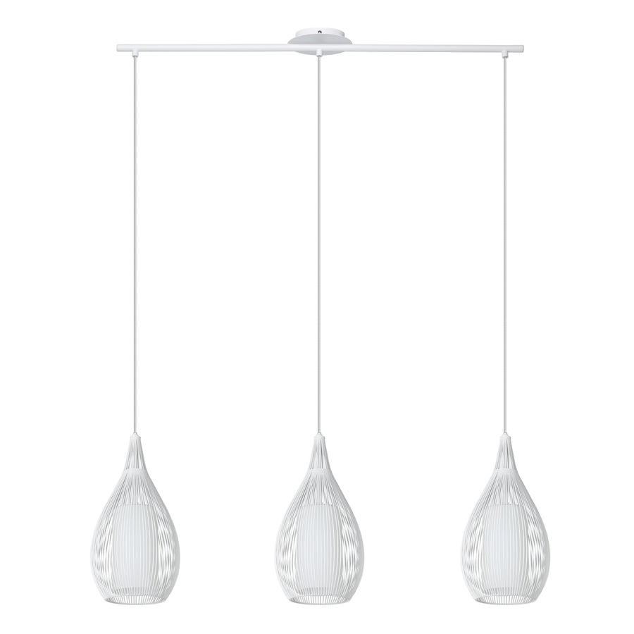 Suspension Razoni blanche, verre (94388)