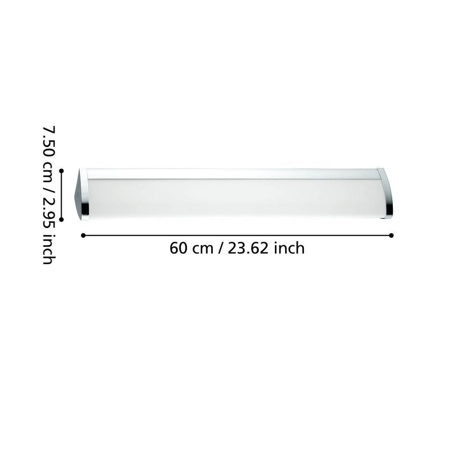 Plafonnier Gita 2 chromé et blanc (94713)