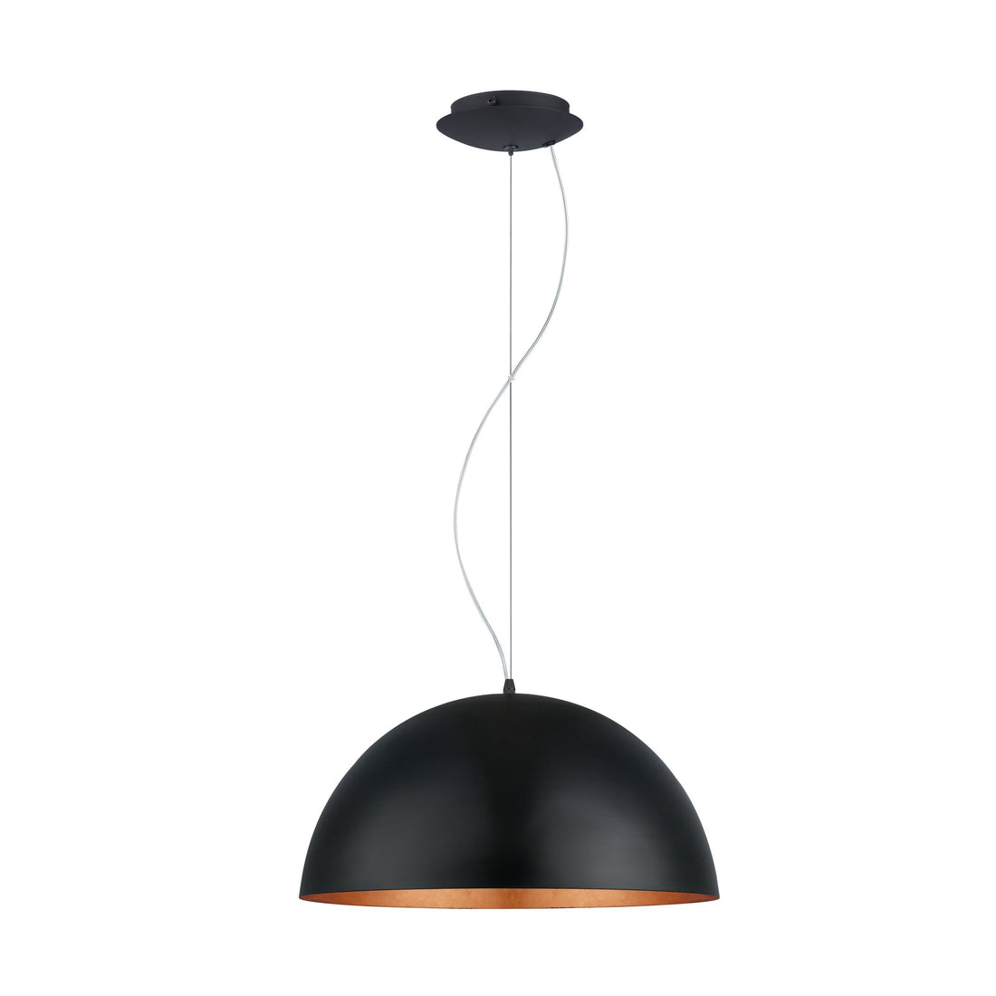 Suspension Gaetano 1 noire et cuivrée