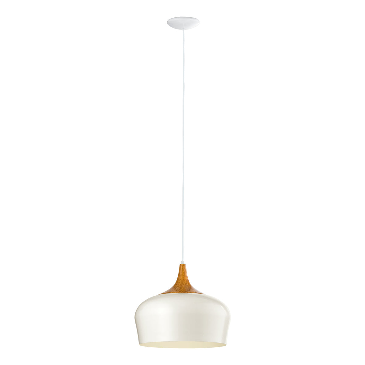 Suspension Obregon crème et bois