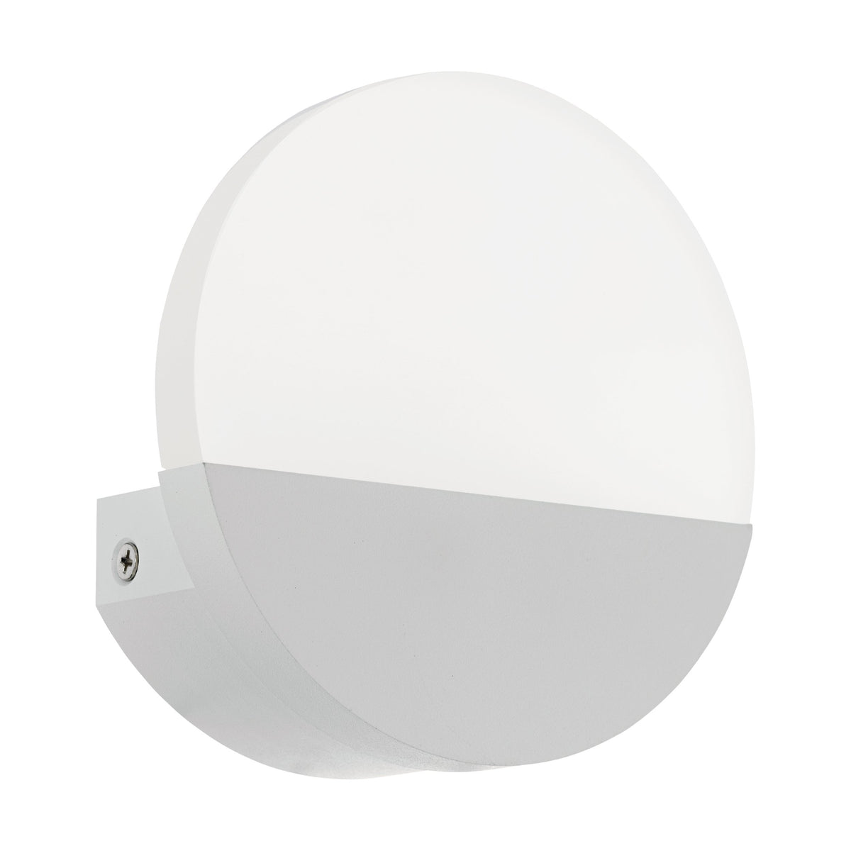 Autre angle du produit montrant la sphère blanche fixée sur son support mural