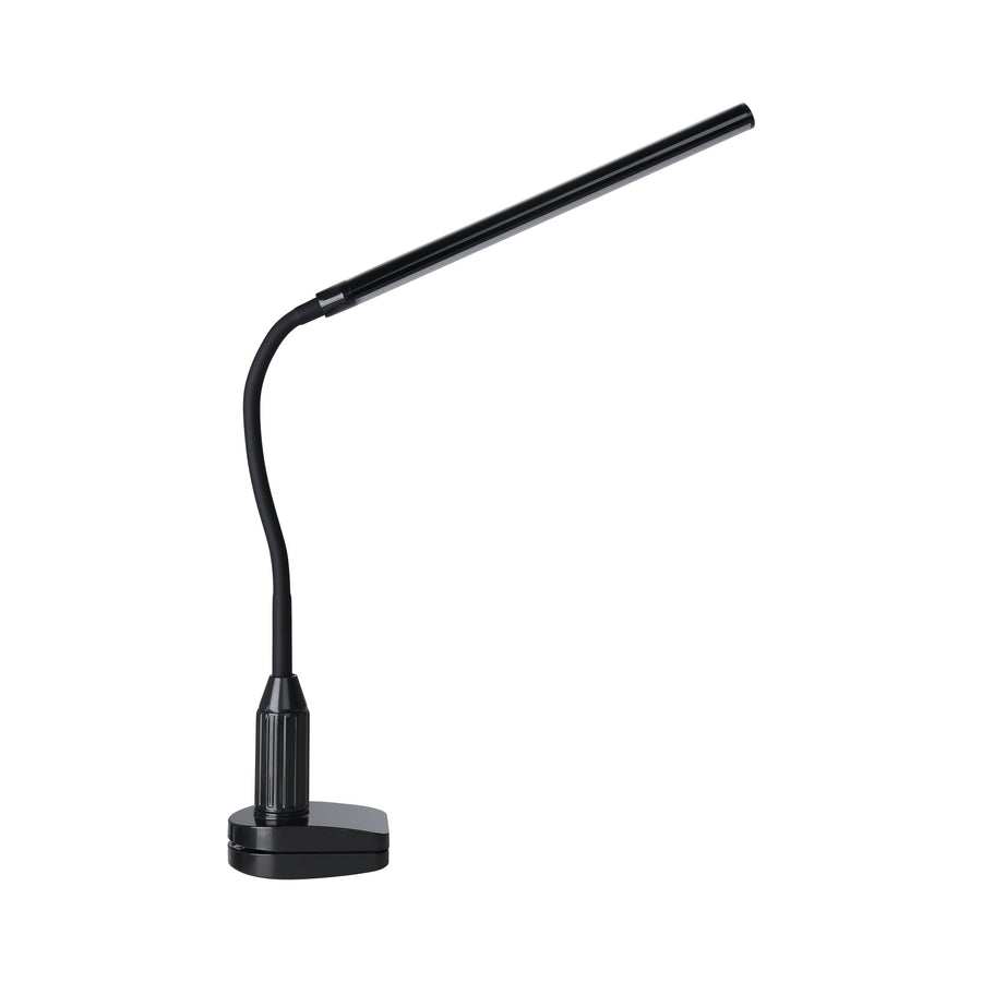 Produit entier de profil, col de cygne flexible et socle à pince visibles