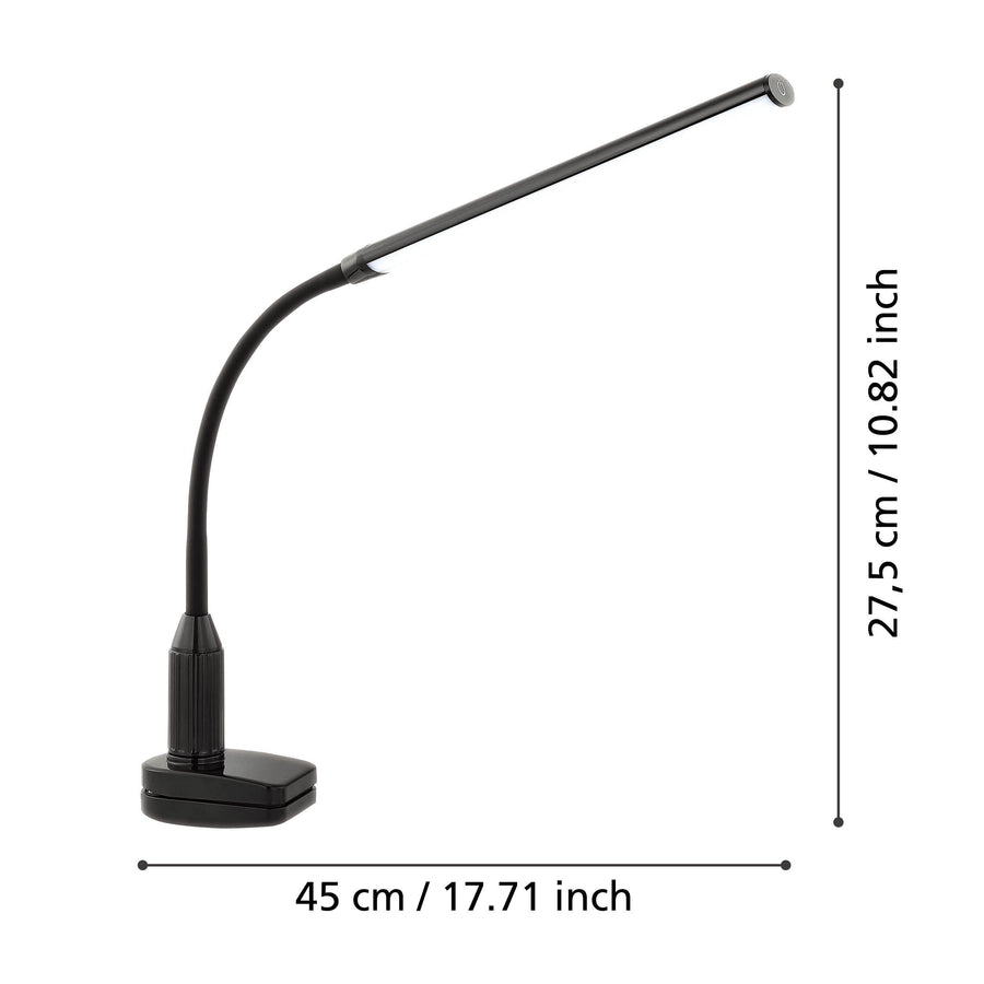 Lampe de bureau Laroa noire