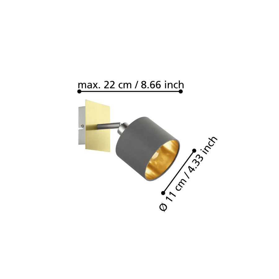 Schéma coté montrant 22 cm de déport et 11 cm de diamètre
