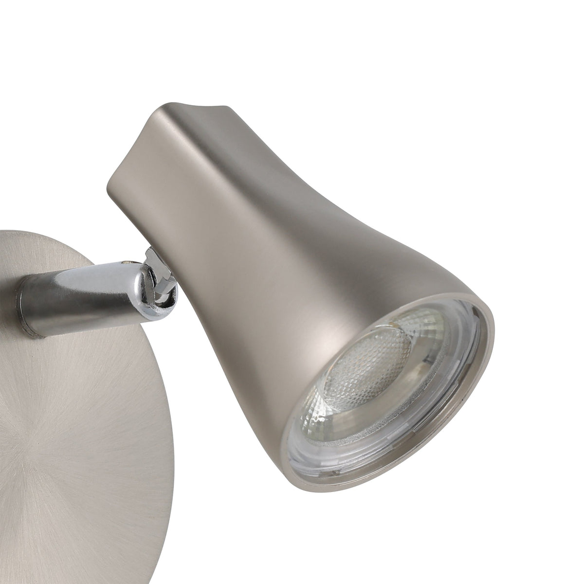 Spot Tiberio 1 nickel satiné, Ø 8 cm