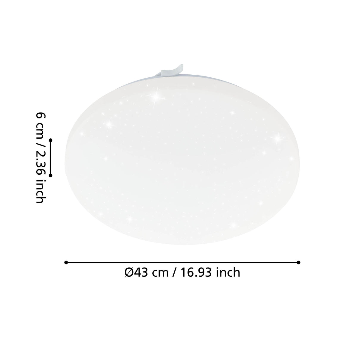 Plafonnier Frania-s blanc, Ø 43 cm (97879)